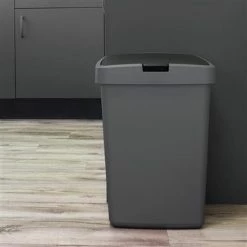 Promo 🔔 Sunware - Delta Prullenbak Klep 50L Grijs / Zwart - 39,7 X 34,5 X 56,4 Cm 😀 -Bosch verkoop 550x550 394