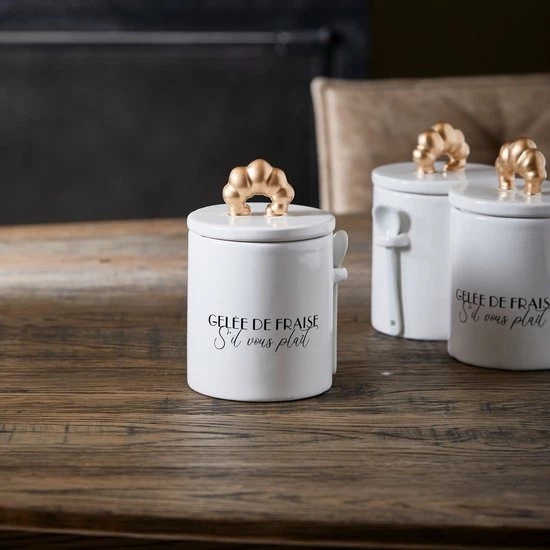 Promo π Riviera Maison Voorraad Pot Deksel - Le Patisserie Storage Jar - Wit - Maat S 𧨠2 Promo π Riviera Maison Voorraad Pot Deksel - Le Patisserie Storage Jar - Wit - Maat S 𧨠- Afbeelding 2