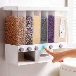 Kopen 😀 ZX Food Dispensers - Cereal & Noten Dispensers - Rijst Dispensers - 6 Containers - Wit - BlackFriday 🧨 -Bosch verkoop 550x550 40