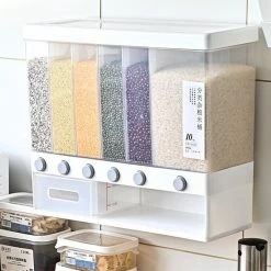 Kopen 😀 ZX Food Dispensers - Cereal & Noten Dispensers - Rijst Dispensers - 6 Containers - Wit - BlackFriday 🧨 -Bosch verkoop 550x550 41