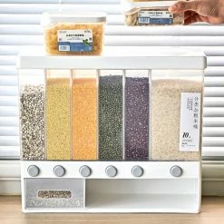 Kopen 😀 ZX Food Dispensers - Cereal & Noten Dispensers - Rijst Dispensers - 6 Containers - Wit - BlackFriday 🧨 -Bosch verkoop 550x550 43