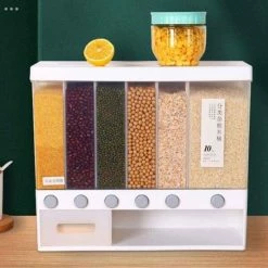 Kopen 😀 ZX Food Dispensers - Cereal & Noten Dispensers - Rijst Dispensers - 6 Containers - Wit - BlackFriday 🧨 -Bosch verkoop 550x550 44