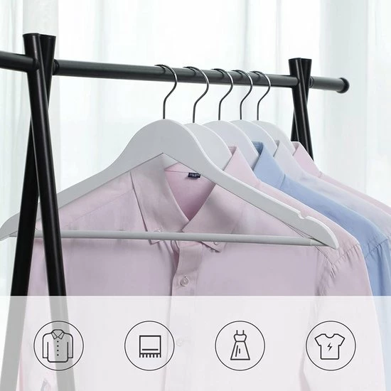 Gloednieuw โ ZaZa Home & Office ZAZA Home Houten Kleerhanger, 10 Stuks, Met Rok Inkepingen En Broekspijpen, Draaibare Haak, Wit ๐ 3 Gloednieuw โ ZaZa Home & Office ZAZA Home Houten Kleerhanger, 10 Stuks, Met Rok Inkepingen En Broekspijpen, Draaibare Haak, Wit ๐ - Afbeelding 3