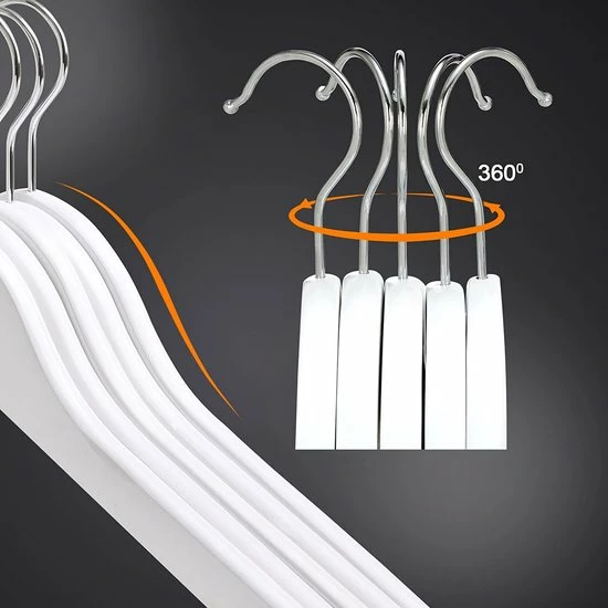 Gloednieuw โ ZaZa Home & Office ZAZA Home Houten Kleerhanger, 10 Stuks, Met Rok Inkepingen En Broekspijpen, Draaibare Haak, Wit ๐ 5 Gloednieuw โ ZaZa Home & Office ZAZA Home Houten Kleerhanger, 10 Stuks, Met Rok Inkepingen En Broekspijpen, Draaibare Haak, Wit ๐ - Afbeelding 5