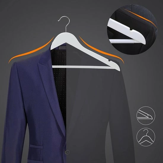 Gloednieuw โ ZaZa Home & Office ZAZA Home Houten Kleerhanger, 10 Stuks, Met Rok Inkepingen En Broekspijpen, Draaibare Haak, Wit ๐ 7 Gloednieuw โ ZaZa Home & Office ZAZA Home Houten Kleerhanger, 10 Stuks, Met Rok Inkepingen En Broekspijpen, Draaibare Haak, Wit ๐ - Afbeelding 7