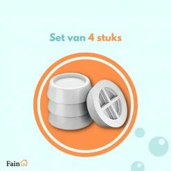 Goedkoopste ✨ Fain - Trillingsdempers Wasmachine – Set Van 4 Stuks – Wit - Voetjes Wasmachine & Droger - Wasmachine Demper – Anti Trillings / Vibratie Dempers Pads – Antislip Rubber – Trillingsmat – Antislipmat - Extra Dik 🤩 -Bosch verkoop 550x550 558