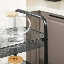 Groothandel ❤️ IN-HOMEXL IN.HOMEXL Dole Serveerwagen - Keukentrolley Op Wieltjes - Keuken Organizer - Kantoor - Badkamer - Zwart - 41 X 32.5 X 108cm 🔥 -Bosch verkoop 550x550 609