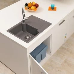 Uitgang 🥰 Relaxdays Inbouw Prullenbak Keuken - Uitschuifbare Vuilnissysteem - 3 Vakken - Grijs ✔️ -Bosch verkoop 550x550 633