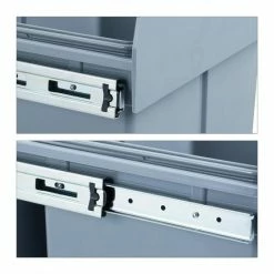 Uitgang 🥰 Relaxdays Inbouw Prullenbak Keuken - Uitschuifbare Vuilnissysteem - 3 Vakken - Grijs ✔️ -Bosch verkoop 550x550 636