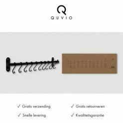 Coupon 🥰 QUVIO Muurbeugel Met Haken Voor In De Keuken / Om Spatels, Soeplepels Of Messen Aan Te Hangen / Handdoekenrek / Ophangrek / Ophanghaken / Wandhaken - Zwart 🔔 -Bosch verkoop 550x550 663