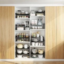 Nieuw 🔔 Clear Living Keuken Organizer - Aanrecht Organizer - Bureau Organizer - Kruidenrek - Etagere - Gootsteen Organizer - Keukenkast Organizer - Metaal - Zwart 🤩 -Bosch verkoop 550x550 679