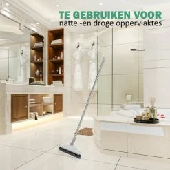 Top 10 💯 Merkloos Vloerwisser Multifunctioneel 2 In 1, Vloertrekker En Bezem Met Steel – Schoonmaakborstel – Verstelbaar – Grijs/Wit ⌛ -Bosch verkoop 550x550 710