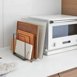 Coupon 🧨 Yamazaki Snijplanken En Dienbladhouder - Zwart 🥰