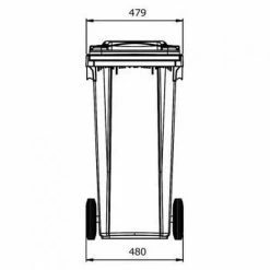 Coupon 👏 Merkloos Kliko Kunststof Afval Rolcontainer Mini Container - 120 L - Blauw 👏 -Bosch verkoop 550x550 804