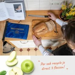 Kopen 😍 BROODNODIG®️ - Herbruikbare Boterhamzak - Van 100% Gerecyclede PET-flessen - Lunchzak - Foodwrap - Broodtrommel - Ook Geschikt Als Diepvrieszakjes - 30x20cm - Blauw ✔️ -Bosch verkoop 550x550 910