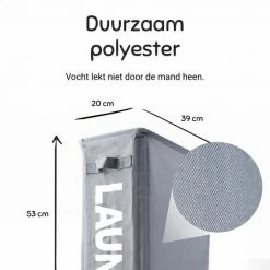 Beste deal ⌛ By Lara Commodities ByLara - Opvouwbare Wasmand - Op Wieltjes Met Handvat - Wasbox - Antraciet - 42L 🌟 -Bosch verkoop 550x550 921