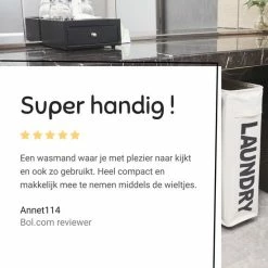 Beste deal ⌛ By Lara Commodities ByLara - Opvouwbare Wasmand - Op Wieltjes Met Handvat - Wasbox - Antraciet - 42L 🌟 -Bosch verkoop 550x550 924