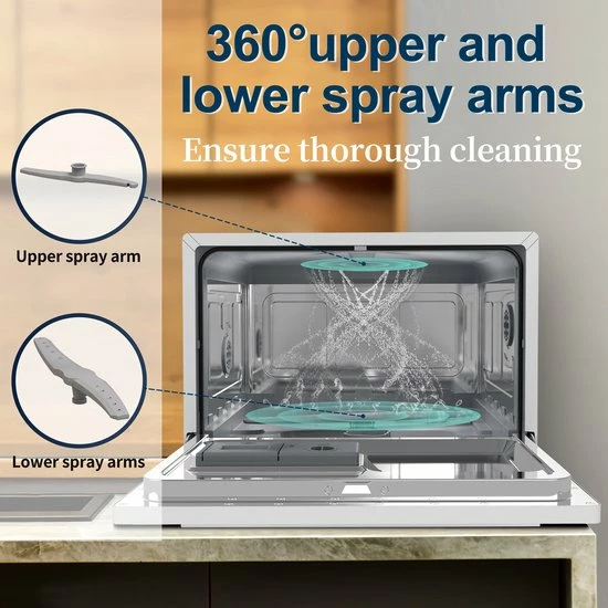 Groothandel ✔️ Merax WQP6-8411 Mini Vaatwasser - Camping Vaatwassers – Wit ⌛ 7 Groothandel ✔️ Merax WQP6-8411 Mini Vaatwasser - Camping Vaatwassers – Wit ⌛ - Afbeelding 7