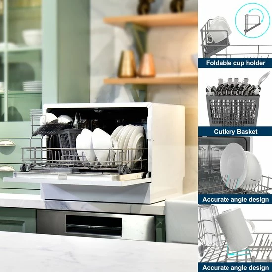 Groothandel ✔️ Merax WQP6-8411 Mini Vaatwasser - Camping Vaatwassers – Wit ⌛ 8 Groothandel ✔️ Merax WQP6-8411 Mini Vaatwasser - Camping Vaatwassers – Wit ⌛ - Afbeelding 8