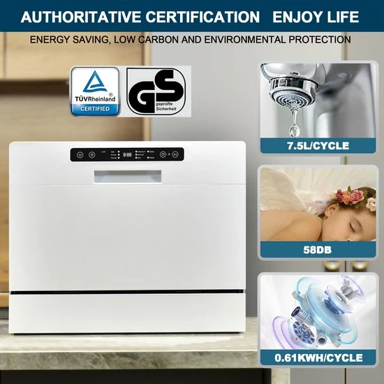 Groothandel ✔️ Merax WQP6-8411 Mini Vaatwasser - Camping Vaatwassers – Wit ⌛ 23 Groothandel ✔️ Merax WQP6-8411 Mini Vaatwasser - Camping Vaatwassers – Wit ⌛ - Afbeelding 23