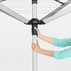 Nieuw ✨ Brabantia Lift-O-Matic Advance Droogmolen Met Kunststof Betonanker, Beschermhoes En Wasknijpertasje - 60 M - Metallic Grey 👏 -Bosch verkoop 550x550 975