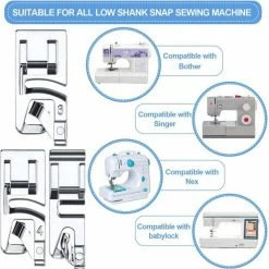 Begroting ❤️ PigMig Naaivoetjes 3, 4, 6mm Naaimachine Voetjes Set - 3 Stukjes Naaimachineaccessoires - Voor Alle Lage Schacht Snap-On Singer, Broer, Babylock ✨ -Bosch verkoop 550x553 5
