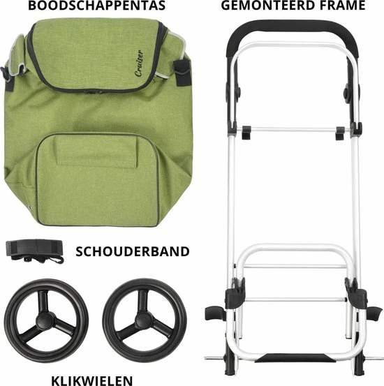 Coupon ๐ฏ Shoppingcruiser ® ‘Allround’ Boodschappentrolley | Boodschappenwagen Met Koelvak | Afneembare Schoudertas | Waterafstotend | Groen ๐ฅ 11 Coupon ๐ฏ Shoppingcruiser ® ‘Allround’ Boodschappentrolley | Boodschappenwagen Met Koelvak | Afneembare Schoudertas | Waterafstotend | Groen ๐ฅ - Afbeelding 11