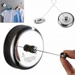 Nieuw 🛒 AA Commerce Uitrekbare Muur Waslijn - RVS Ruimtebesparende Automatische Roldrooglijn - Rol Waslijn Uittrekbaar - Muur Drooglijn - Droogrek Wasdraad - 3 Meter Drooglengte - Waslijndraad Stalen Kern - Wasrek Droogrek - 10 KG Draagvermogen - Voor Binnen/Buiten 🤩