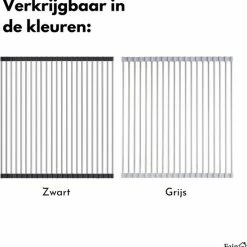 Beste Verkoop 🔔 Fain® Luxe Afdruiprek – Pannenonderzetter Hittenbestendig – Grijs Met RVS – 45 X 35 Cm – Afkoelrooster – Afdruiprek Voor Boven Gootsteen – Afdruiprek Oprolbaar – Afdruipmat – Afdruiprooster - Afdruiprek Metaal 👏 -Bosch verkoop 550x560 2