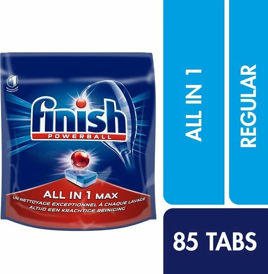 Gloednieuw π€© Finish All In 1 Max Regular - Vaatwastabletten - 85 Tabs π 3 Gloednieuw π€© Finish All In 1 Max Regular - Vaatwastabletten - 85 Tabs π - Afbeelding 3