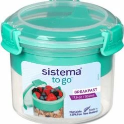 Groothandel ✨ Sistema To Go Ontbijtkom Met Compartiment - 530ml - Groen ✨