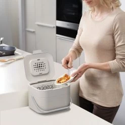 Promo ⭐ Joseph Joseph Intelligent Waste Stack Afvalbakje - Kunststof- 4 L - Stone 👍 -Bosch verkoop 550x572 2