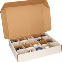 Coupon 👏 Bellatio Decorations Kerstballen Opruimen/opbergen - 1x Opberg Box / Vakjesdoos/ Opbergbox Karton Voor 20 Kerstballen Van 8 Cm 🧨