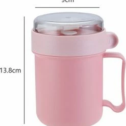Korting 💯 Bondoo Soepbeker Magnetron Met Hendel - Roze 500ml - Hitte Bestendige Beker - Lunchcontainer - Yoghurt To Go - Soepbeker To Go - Inclusief Lepel/vork 👏 -Bosch verkoop 550x577 6