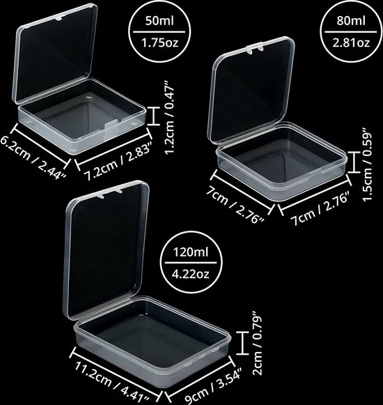 Goedkoop ๐ Belle Vous Doorzichtig Plastic Opslag Doos Containers Met Gescharnierde Deksels (36 Pak) - Small, Medium & Large Maat Dozen - Stapelbare Mini Bakjes Voor Pillen, Kralen, Sieraden En DIY Items ๐ 4 Goedkoop ๐ Belle Vous Doorzichtig Plastic Opslag Doos Containers Met Gescharnierde Deksels (36 Pak) - Small, Medium & Large Maat Dozen - Stapelbare Mini Bakjes Voor Pillen, Kralen, Sieraden En DIY Items ๐ - Afbeelding 4