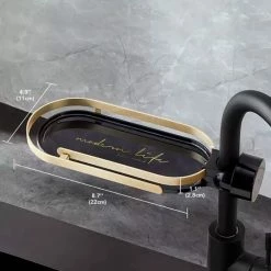 Gloednieuw 😍 TripleAgoods Aanrecht Organiser - Vaatdoekhouder - Aanrechtbakje - Keuken Organizers Aanrecht - Badkamer Organizer - Doucherek Zonder Boren - Doucherek Hangend - Doucherek Zwart 🎁 -Bosch verkoop 550x590 1