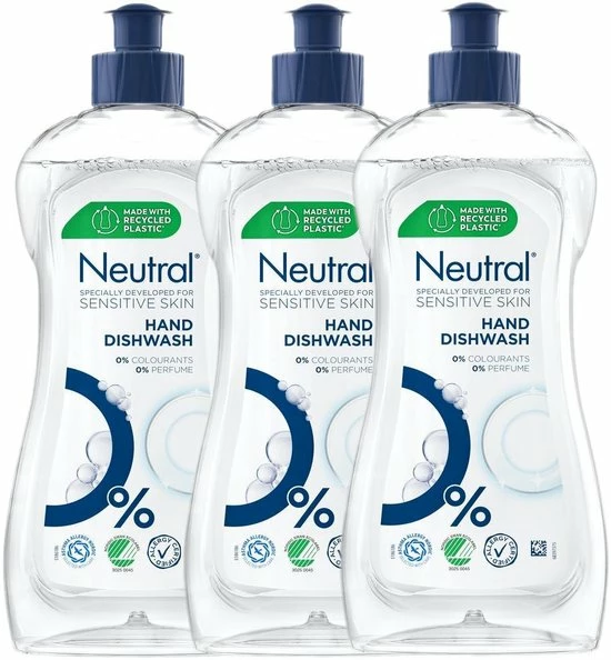 Goedkoop ✔️ Neutral Afwasmiddel Parfumvrij - Voordeelverpakking 3 X 500 Ml ✨ 1 Goedkoop ✔️ Neutral Afwasmiddel Parfumvrij - Voordeelverpakking 3 X 500 Ml ✨