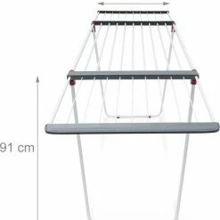 Kopen 😉 Relaxdays Droogrek Staal - Uitschuifbaar Wasrek - H X B X D: Ca. 91 X 63 X 199 Cm - Wit ⭐ -Bosch verkoop 550x600