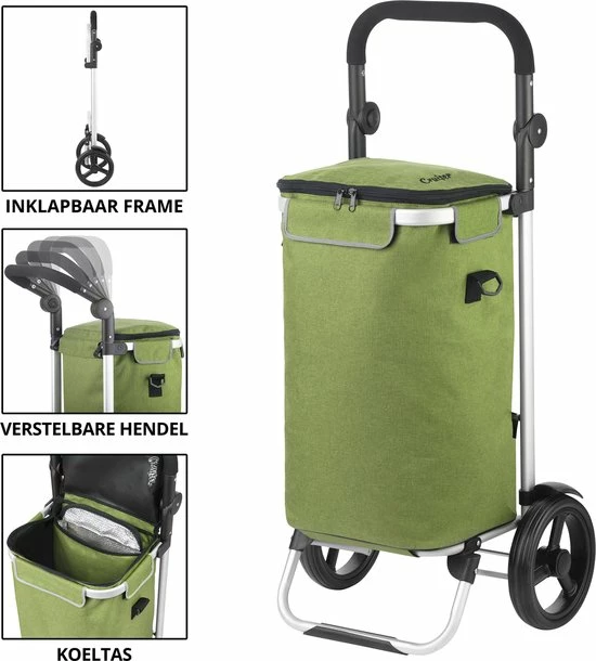 Coupon ๐ฏ Shoppingcruiser ® ‘Allround’ Boodschappentrolley | Boodschappenwagen Met Koelvak | Afneembare Schoudertas | Waterafstotend | Groen ๐ฅ 3 Coupon ๐ฏ Shoppingcruiser ® ‘Allround’ Boodschappentrolley | Boodschappenwagen Met Koelvak | Afneembare Schoudertas | Waterafstotend | Groen ๐ฅ - Afbeelding 3