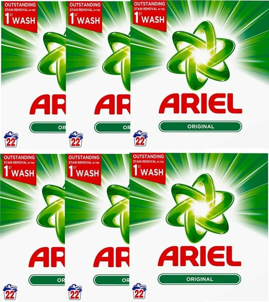 Promo π₯ 6x Ariel Waspoeder Original 1,43 Kg π 1 Promo π₯ 6x Ariel Waspoeder Original 1,43 Kg π