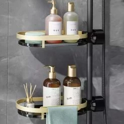 Gloednieuw 😍 TripleAgoods Aanrecht Organiser - Vaatdoekhouder - Aanrechtbakje - Keuken Organizers Aanrecht - Badkamer Organizer - Doucherek Zonder Boren - Doucherek Hangend - Doucherek Zwart 🎁 -Bosch verkoop 550x621 1