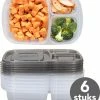 Begroting ❤️ Lock&Lock Meal Prep Bakjes - Diepvriesbakjes - Vershoudbakjes Set Met Deksel - Magnetron Bakjes - Met 3 Compartimenten - Stevig En Herbruikbaar - BPA Vrij - Set Van 6 Stuks - 965ml 💯
