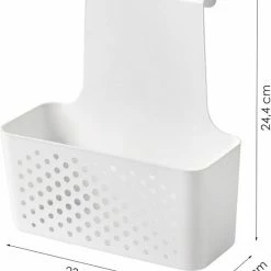 Beste deal 🔥 Flokoo Keukendeur Organizer - Wit - 24,4 X 23,5 X 10,2 Cm - Keukenkast Organiser - Deurmand - Gootsteenkast Organizer - Hangende Organizer 🔔 -Bosch verkoop 550x646 1