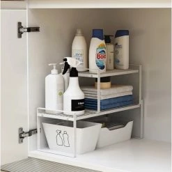 Beste Pirce ⭐ TammaT Keuken Organizers - Aanrecht Organiser - 23,8*40,3* 21 - Gootsteenkast Organizer - Bureau Organizer - Opbergrek - Kruidenrek - Kast Organizer - Badkamer Organizer 😍 -Bosch verkoop 550x657