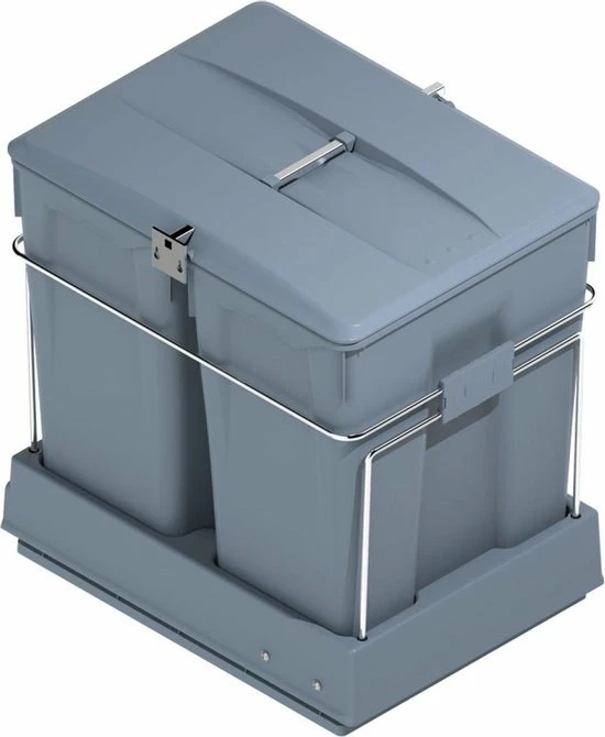 Top 10 π Eleganca Afvalbak 2x30L - Uittrekbare Prullenbak - Inbouw Afvalemmer 60L - Grijs - B38,4xD49xH51,1cm β 3 Top 10 π Eleganca Afvalbak 2x30L - Uittrekbare Prullenbak - Inbouw Afvalemmer 60L - Grijs - B38,4xD49xH51,1cm β - Afbeelding 3