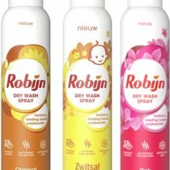 Kopen 😉 Robijn Dry Wash Spray MIX - Zwitsal / Pink / Original - Voordeelverpakking 3 X 200 Ml 🧨