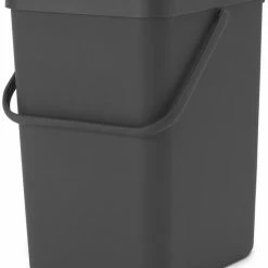 Hete verkoop 😍 Brabantia Sort & Go Prullenbak - 25 L - Dark Grey ❤️
