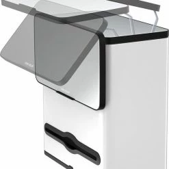 Korting 🛒 Stangvollby Vallvik Prullenbak – 4 Liter – Keukenrol Dispenser – Wit – RVS - Ophangbare Vuilbak - Afvalscheiding - Uitneembare Binnenemmer – Inbouw Vuilnisbak – Keuken Afvalemmer – Ruimtebesparend – Staand - Ophangen – Keukenrol Houder – GFT Bakje 😉 -Bosch verkoop 550x706 4