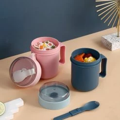 Korting 💯 Bondoo Soepbeker Magnetron Met Hendel - Roze 500ml - Hitte Bestendige Beker - Lunchcontainer - Yoghurt To Go - Soepbeker To Go - Inclusief Lepel/vork 👏 -Bosch verkoop 550x717