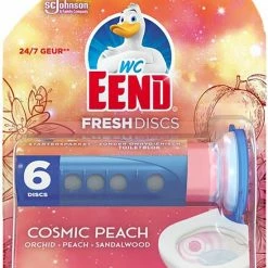 Kopen ⌛ WC-Eend Fresh Discs Cosmic Peach 6 Discs + Wc Eend Cosmic Peach 12 Discs Navulling 🌟 -Bosch verkoop 550x718